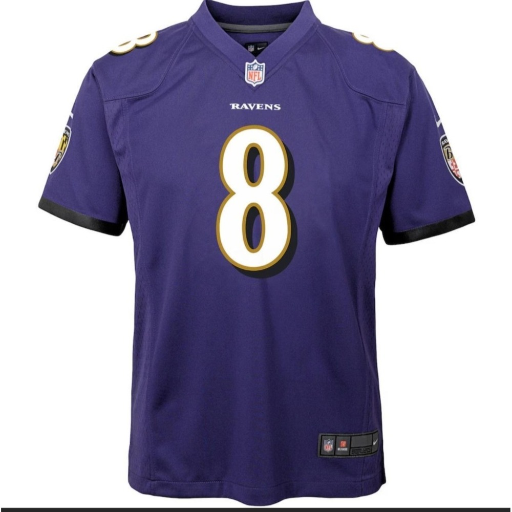 NWT Nike Baltimore Ravens Lamar Jackson #8 Youth XL 18/20 Purple Jersey